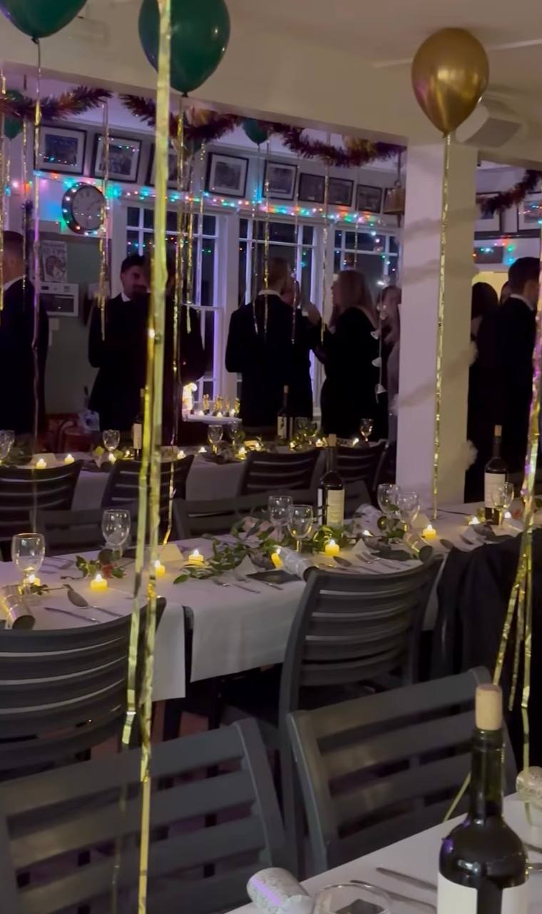 Bicycle London private event dining room with festive decor